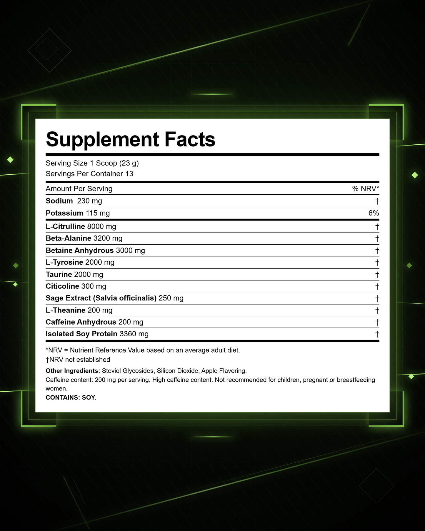 Stimmed Cognitive Pre workout Green Apple Punch