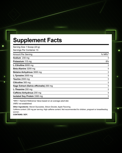 Stimmed Cognitive Pre workout Green Apple Punch