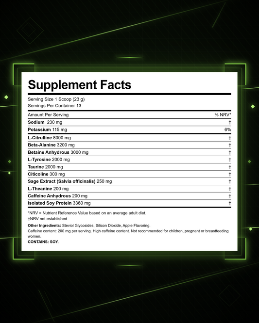 Stimmed Cognitive Pre workout Green Apple Punch